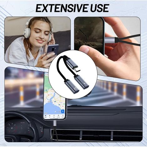 1 répartiteur USB C, 1 vers 2, USB C, Y, avec fonction de charge combinée, répartiteur USBC, pour tous les appareils de type C, gris (1/2)