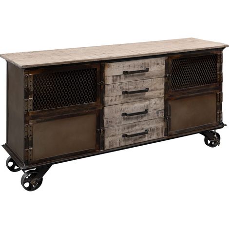 Credenza Mango marrone Laccato 153x40x80 cm (BxTxH) HEAVY INDUSTRY 253 (1/4)
