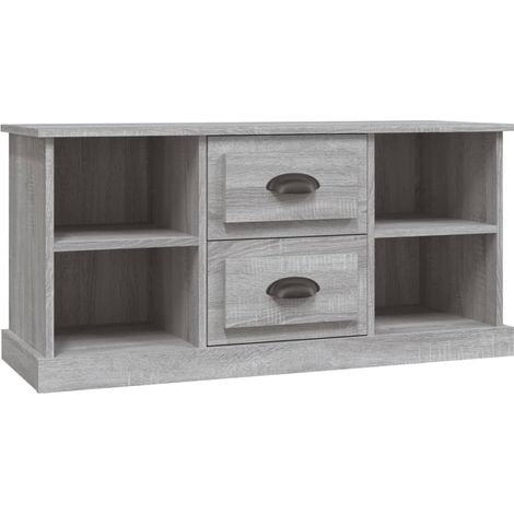 Soporte multimedia para TV estantería para televisión buffet para televisión comedor salón dormitorio sonoma 99,5 x 35,5 x 48 cm madera contrachapada gris 020028478