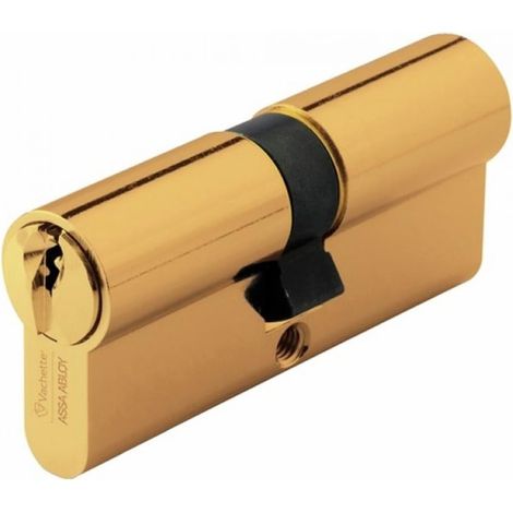 Cylindre de Serrure Mécanique pour Porte - Double Entrée 30x30mm - Mécanisme 5 Goupilles Sécurisé - 3 Clés - Installation Facile - Finition Laiton (1/5)