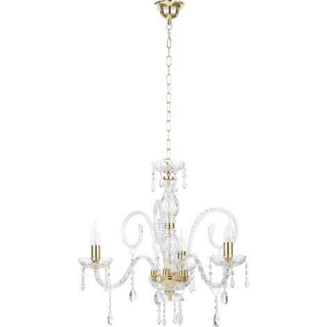 Lampadario a sospensione in cristallo D62 cm MARIATERESA intrecciato 3 luci (1/2)