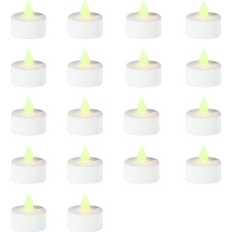 Bougie Chauffe Plat LED Blanc Piles incluses - Lot de 18 - - Bougie Chauffe Plat LED Blanc Piles incluses - Lot de 18 - (1/5)
