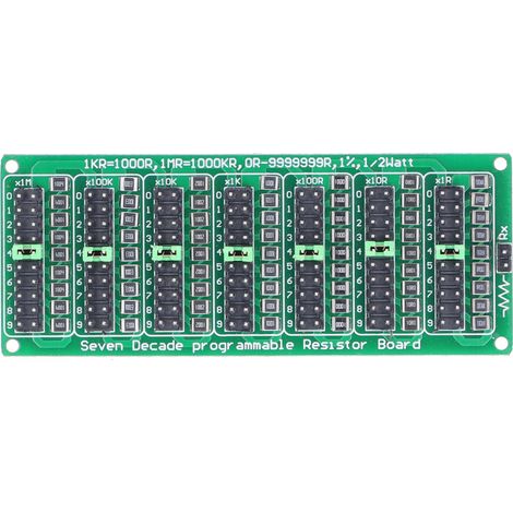 Carte de résistance programmable 1R à 9999999R, 8 sections 0,1R, composant électronique de précision à faible coût (1/5)