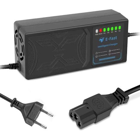 Chargeur de voiture électrique 60 V 20 Ah avec affichage à 7 voyants, affichage du courant, protection contre les fuites de courant et charge complète. (1/3)