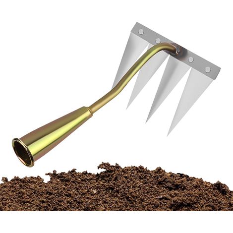 Ancinho Para Capinar Com Cabo Extrator De Ervas Daninhas Portátil Removedor De Ervas Daninhas Manual (1/5)