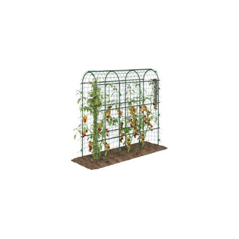Rankgitter Rankhilfe für Kletterpflanzen verstellbares Spalier Pflanzengitter mit Netz Pflanzengerüst Stahl Grün 43 x 182 x 183 cm für Garten Balkon (1/5)