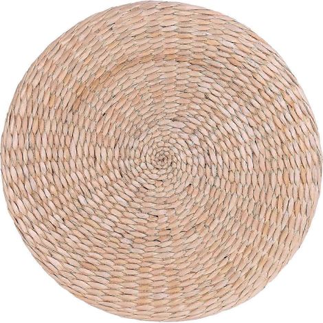 Coussin Tatami rond de 40 cm en paille tressée faite main, coussin de sol, tapis de yoga pour chaise de sol jn (1/5)