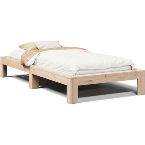 Maison Exclusive - Cadre de lit sans matelas 90x200 cm bois de pin massif (1/5)