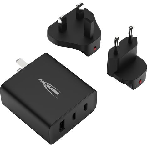 ANSMANN Travel Charger 15W – Universal Reiseadapter mit EU/UK/US Steckern