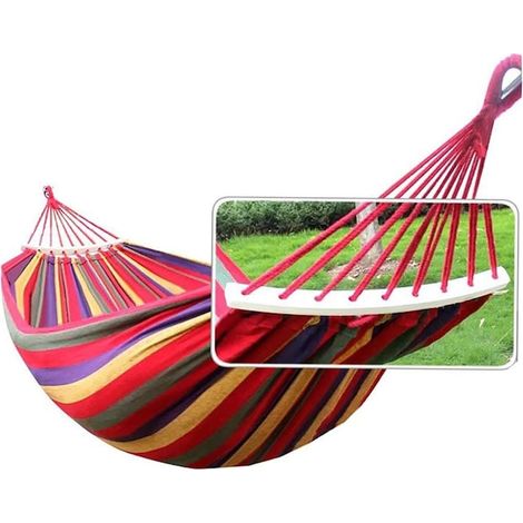 Amaca doppia per 2 persone, 200 x 150 cm, con sacca per il trasporto e corde. (1/4)