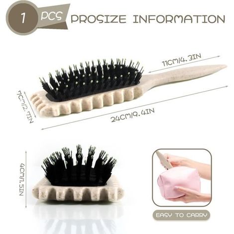 Brosse pour cheveux bouclés, brosse pour définir les boucles, brosse pour cheveux souples, brosse pour des boucles rebondissantes (1/4)