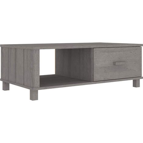 Table basse de salon, Table Café, Gris clair 100x55x35 cm Bois massif de pin OIB3653E (1/5)