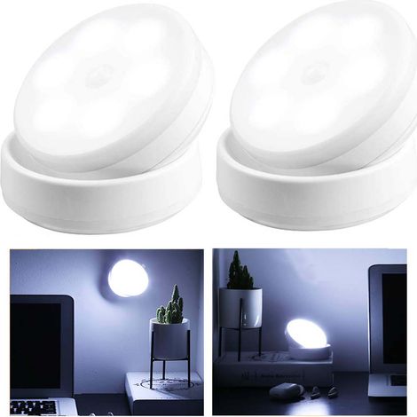 Lot de 2 lampes de salon, veilleuses multifonctions, lampes murales pivotantes modernes, pour escaliers (lumière blanche) (1/5)