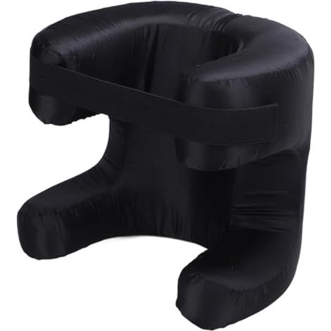 Oreiller facial, oreiller de beauté ergonomique en mousse à mémoire de forme pour dormir sur le dos, coussin doux comme de la soie, oreiller d'apprentissage du sommeil (noir) (1/5)