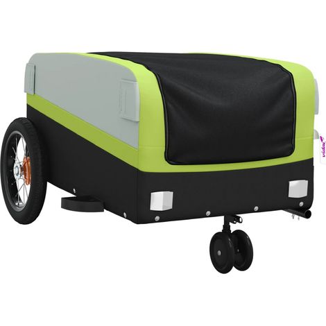 Remorque chariot transport de vélo 30 kg fer vert (1/5)