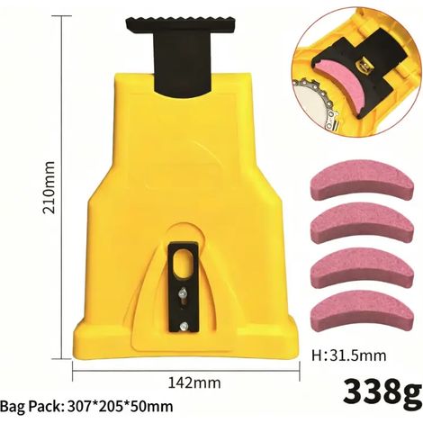 Kettensägenschärfer, Universal-Kettensägenschärfer, Kettensägenschärfer mit Schärfung, Schnellkettenschärfer-Werkzeug für Holzfäller (1/4)