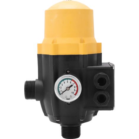 Druckregler für Wasserpumpen, wasserdicht, einstellbar, elektronisch, gelb, 220–240 V, 1,1 kW (1/5)