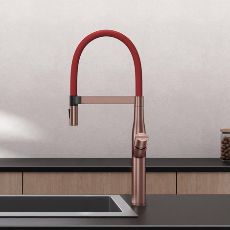 Mai & Mai Rubinetto per Cucina con 2 Modalità, Rubinetto Lavello Cucina in Acciaio Inossidabile 304 con Cartuccia Ceramica e Accesorri, Design Moderno Oro Turnix-01 (1/5)