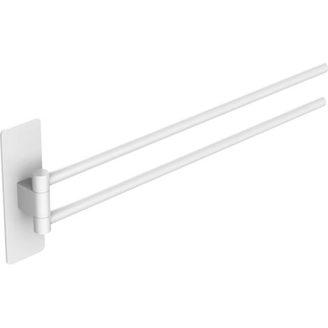 Porte-serviettes - 1 Pièce - Acier Inoxydable - Pivotant 180° - Salle De Bain - Sans Perçage