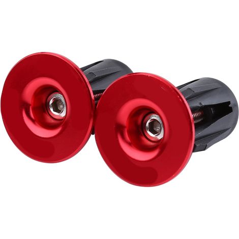 2 farbige Aluminium-Fahrradlenkerhörnchen (rot) (1/5)