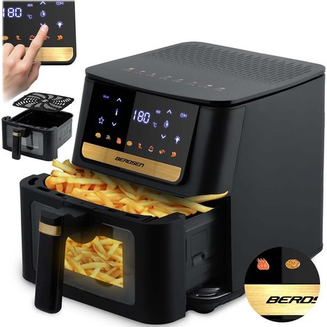 Friggitrice ad aria, 6,5 l, 1700 W, touchscreen, nera