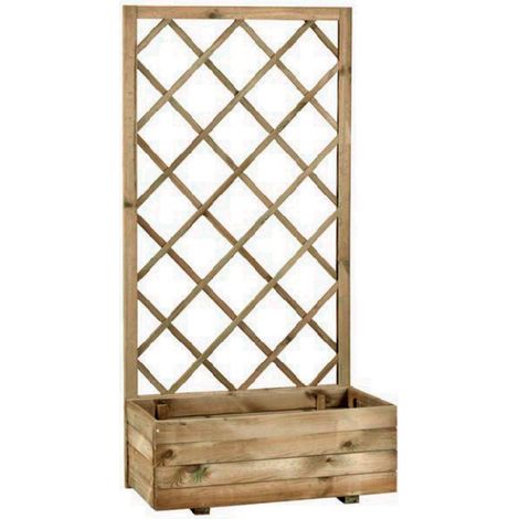 FIORIERA CON GRIGLIA PINO IMPREGNATO 70X35X140 CM