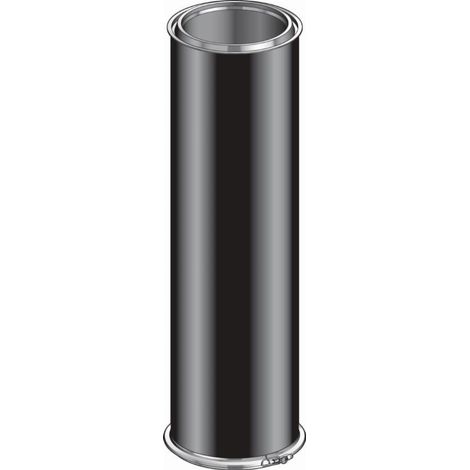 Conduit isolé inox/inox Ø230 L.100 cm ED1000-230i ral noir mat POUJOULAT - 31230005NOIR