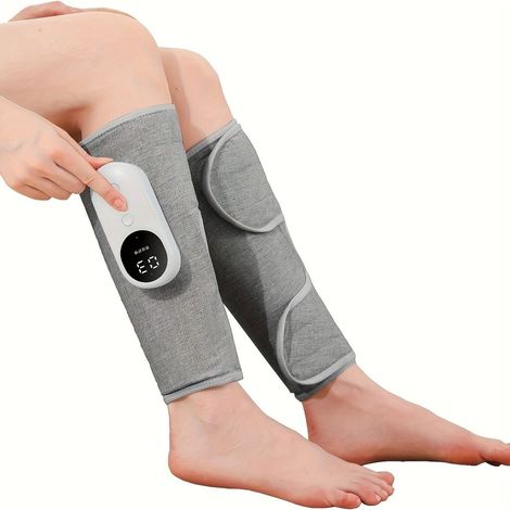 Masseur de drainage lymphatique vibratoire – Massage par compression d'air – Fonction chauffante – 3 niveaux d'intensité – Compact et portable