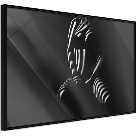 Affiche Murale Encadrée "Blinds Shadow" 90 x 60 cm Noir