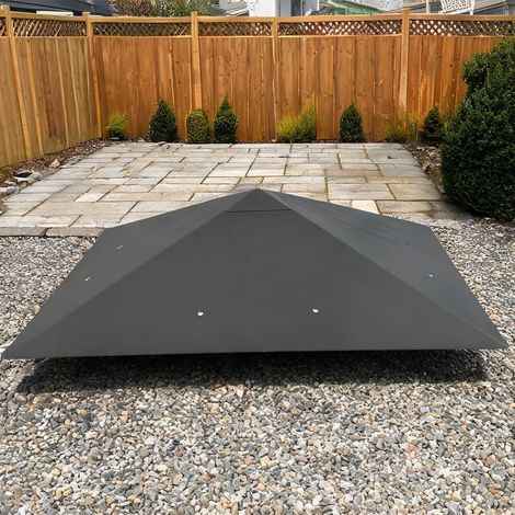 Tonnelle de jardin coloris gris en oxfordstoff 298 x 298 x 1 cm (1/5)