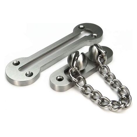 Cadena de seguridad para puerta corredera, de acero inoxidable 304 de 3 mm de espesor. Cadena de seguridad para puerta principal. (1/5)