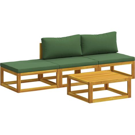 Juego de Sofá 4 uds. Natural Madera de Acacia Sólida vidaXL (1/5)