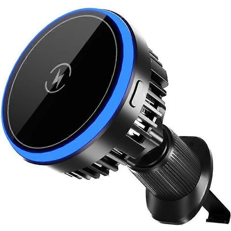 Support de téléphone pour grille d'aération de voiture, chargeur de voiture sans fil 2 en 1 15 W T1-- (1/5)