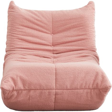 Fauteuil Lounge - 1 Place - Confort Moelleux - Chenille - Ergonomique & Mousse Haute Densité - Lounge - Rose - Salon & Salle de Jeux (1/5)
