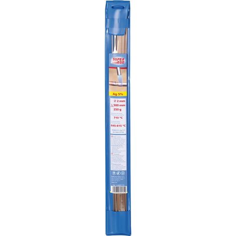 Varilla de soldadura 5% plata, cupag5, ø 2 mm, l 500 mm, 250 g