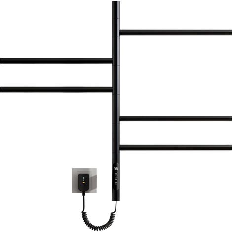 Toallero eléctrico, 420x660 mm, rotación de 180°, secador de toallas eléctrico, toallero calefactable, calentador termostático inteligente, ahorro de energía (1/5)