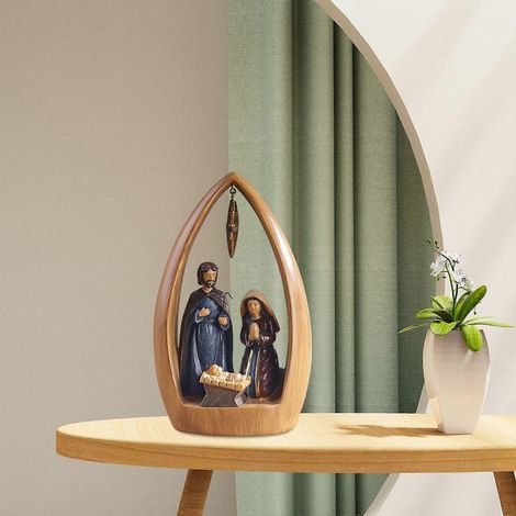Crèche de Noël, statuette de bureau, ornement de la naissance de Jésus (1/5)