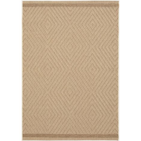 Alfombra interior/exterior efecto yute color natural (1/5)