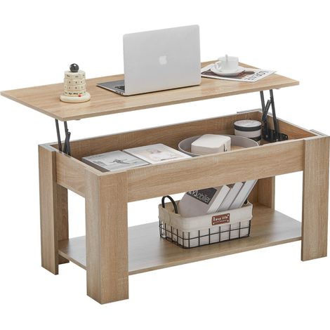 Coffee Table, Lift-Top Table Coffee Table for Living Room, 99.7x50x42.5cm Coffee Table with Storage,Oka (1/5)