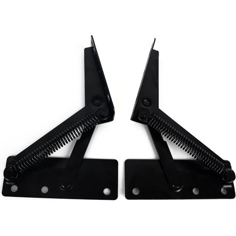 CSPARKV (1 paire)Charnières de levage à ressort Cadre de support d'appui-tête de canapé pliable à 80 degrés Noir (1/5)