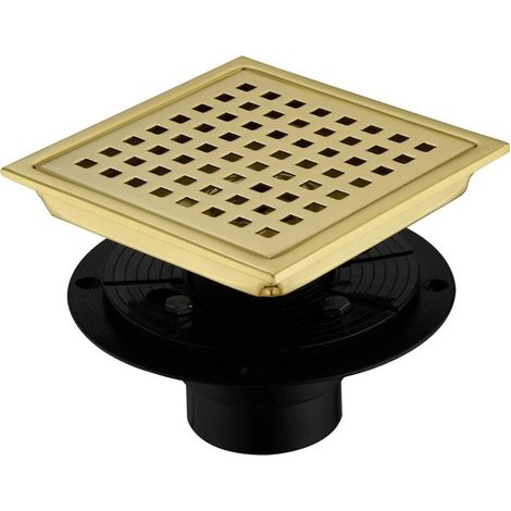 Bonde de douche carrée de 15 cm avec base réglable (1/5)