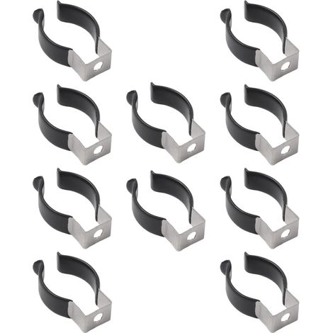 Clip porte-outils - 10 pièces, inox/caoutchouc, base étroite (1/5)
