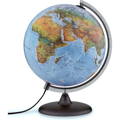 Tecnodidattica Atmosphere B2 - Mappamondo con doppia cartografia Fisico/Politica, mappamondo classico e accurato in lingua italiana, Diametro 30 cm (1/4)