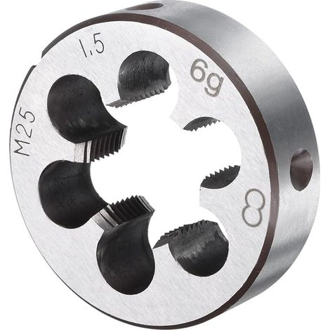Round Die Metric Thread M25 x 1.5 Right Hand Screw Cutting Tool Fixed Steel Tool For Repair