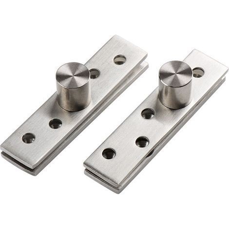Lot de 2 charnières de porte pivotantes en acier inoxydable 100 mm (1/5)