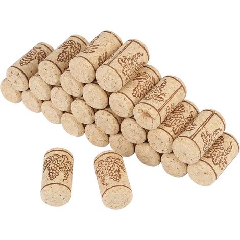 50 bouchons en liège naturel 22x44mm pour bouteilles de vin, bouchons droits en bois (1/5)