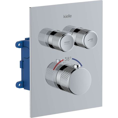 kielle Arkas I - Mitigeur thermostatique encastré, avec corps d´encastrement, pour 2 sorties, chrome 10611200