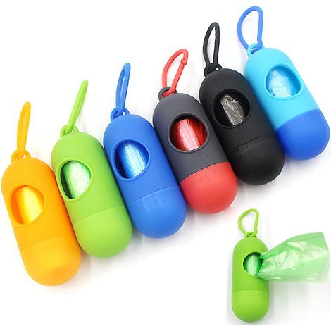Hundekotbeutel – Zufällige Farbe, 10er-Packung, 9,5 x 4 cm, mit Spender (1/4)