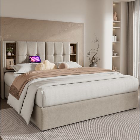 Letto matrimoniale contenitore con ricarica 180x200 OKMYHOME (1/5)