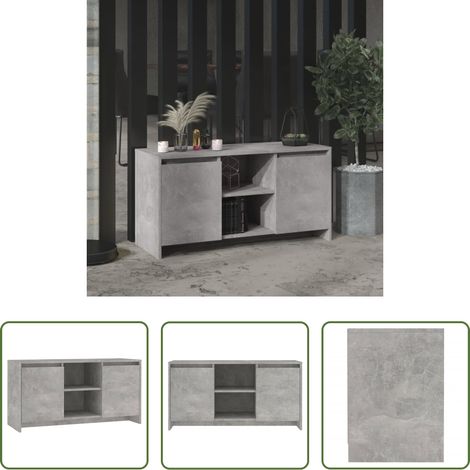 Betonfarbe - TV-Schrank Betongrau 102x37,5x52,5 cm Holzwerkstoff (1/5)